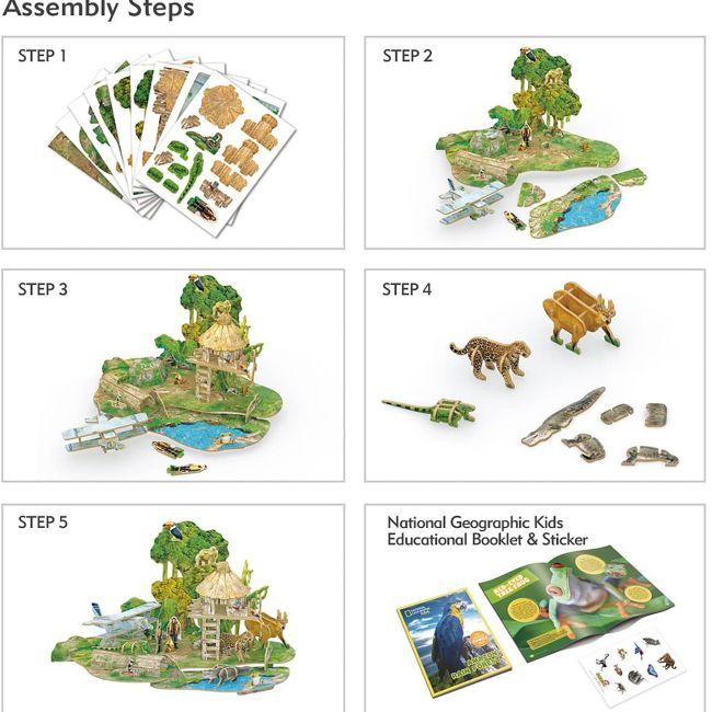 PUZZLE 3D+BROSURA-PADURE AMAZONIANA 67 PIESE - ARTCUDS0979h