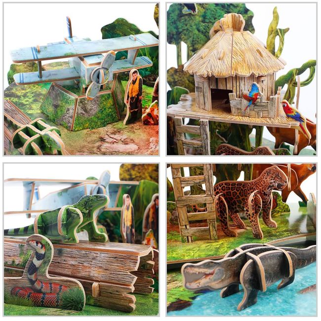 PUZZLE 3D+BROSURA-PADURE AMAZONIANA 67 PIESE - ARTCUDS0979h