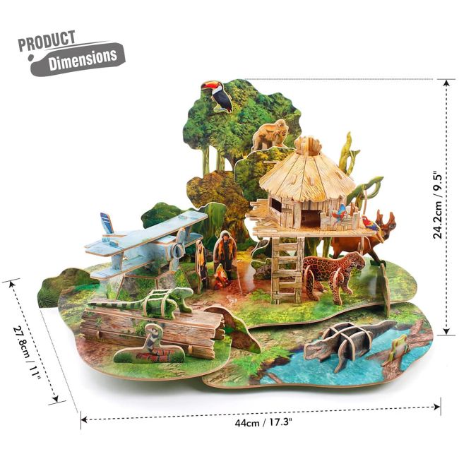 PUZZLE 3D+BROSURA-PADURE AMAZONIANA 67 PIESE - ARTCUDS0979h