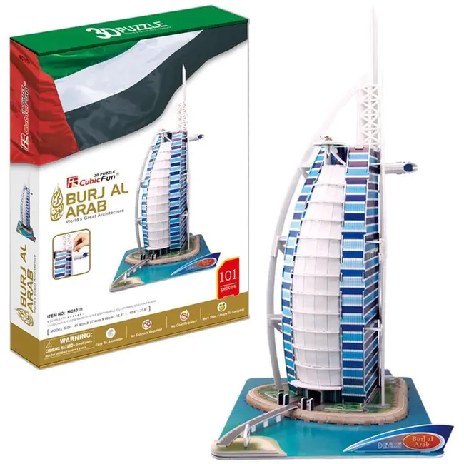 PUZZLE 3D BURJ AL ARAB (NIVEL COMPLEX 101 PIESE) - ARTCUMC101h