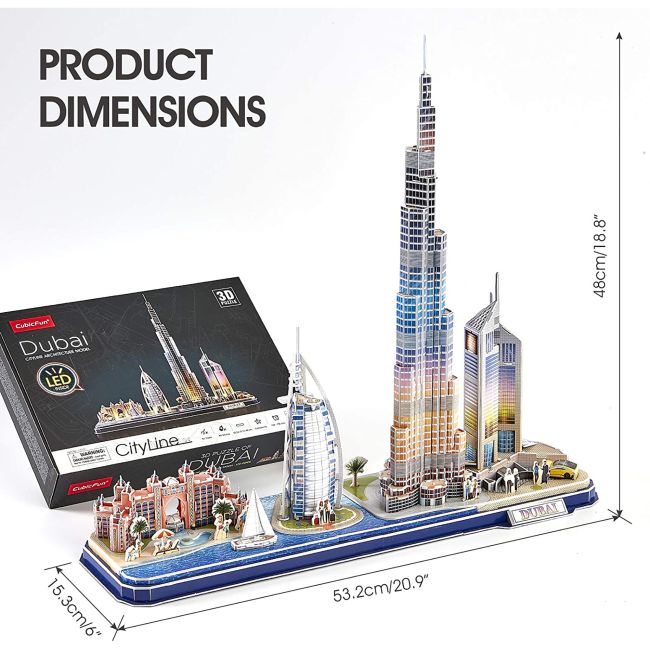 PUZZLE 3D LED DUBAI 182 PIESE - ARTCUL523h