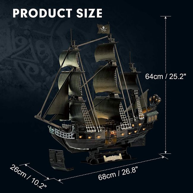 PUZZLE 3D LED NAVA QUEEN ANNE 293 PIESE - ARTCUL522h