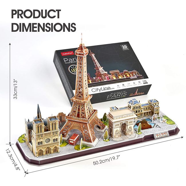 PUZZLE 3D LED PARIS 115 PIESE - ARTCUL525h