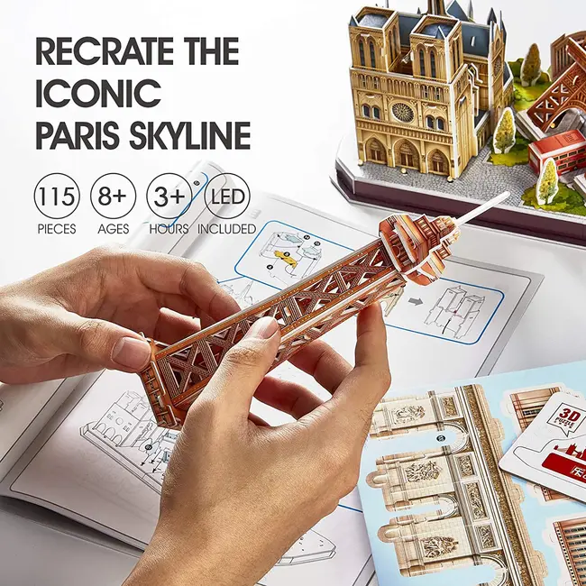 PUZZLE 3D LED PARIS 115 PIESE - ARTCUL525h