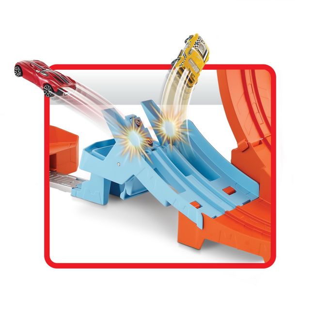HOT WHEELS CIRCUIT RAPID CU LANSATOR PENTRU CASCADORII SI MASINUTA EXCLUSIVA VIVMTGBF81_GTV13