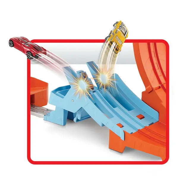HOT WHEELS CIRCUIT RAPID CU LANSATOR PENTRU CASCADORII SI MASINUTA EXCLUSIVA VIVMTGBF81_GTV13