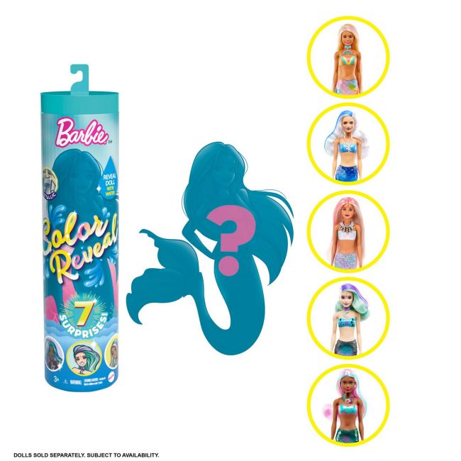 PAPUSA BARBIE DESCOPERA CULOAREA COLOR REVEAL SIRENELE VIVMTGTP43