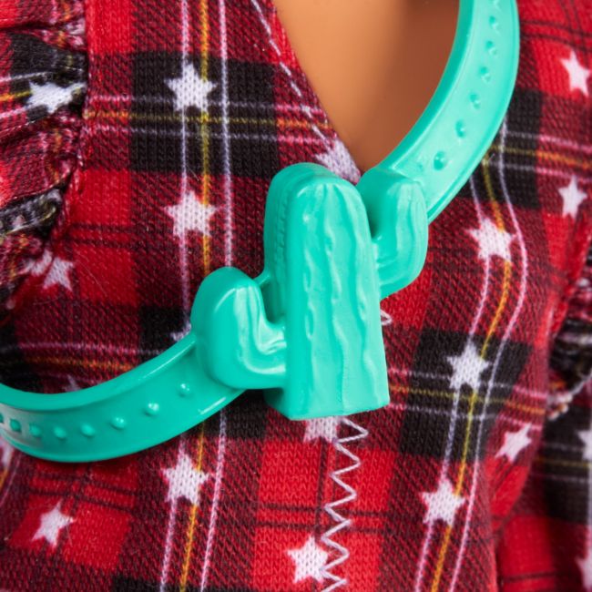 PAPUSA BARBIE FASHIONISTA CU PARUL MOV SI ROCHITA CU STELUTE VIVMTFBR37_GRB49