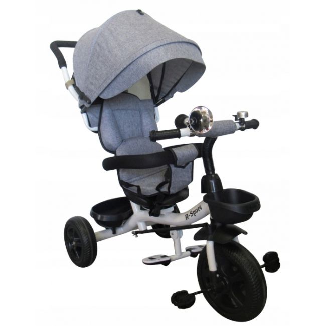 Tricicleta cu pedale 3 in 1 r-sport t4 - gri edeedit02gri