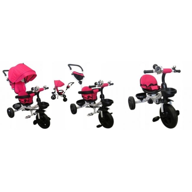 Tricicleta cu pedale 3 in 1 r-sport t4 - roz edeedit02roz