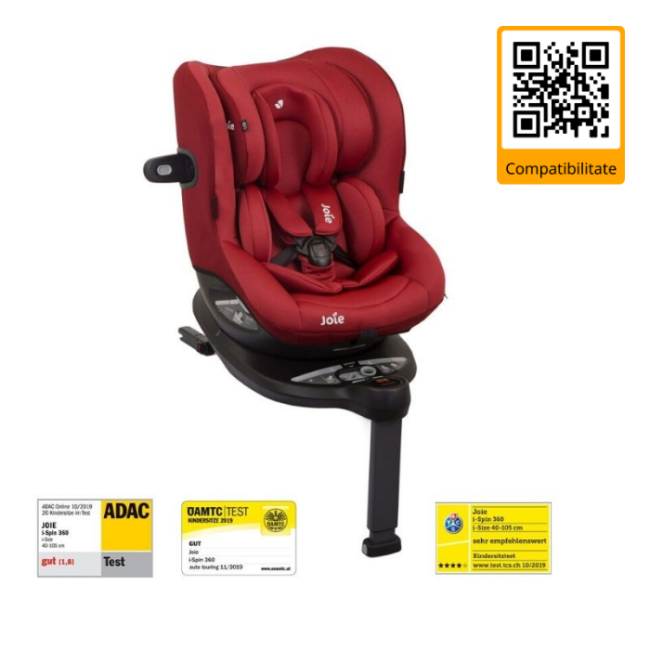 Joie - Scaun auto i-Spin 360° Merlot, nastere - 105 cm BBBC1801EAMER000(C1801AAMER000)