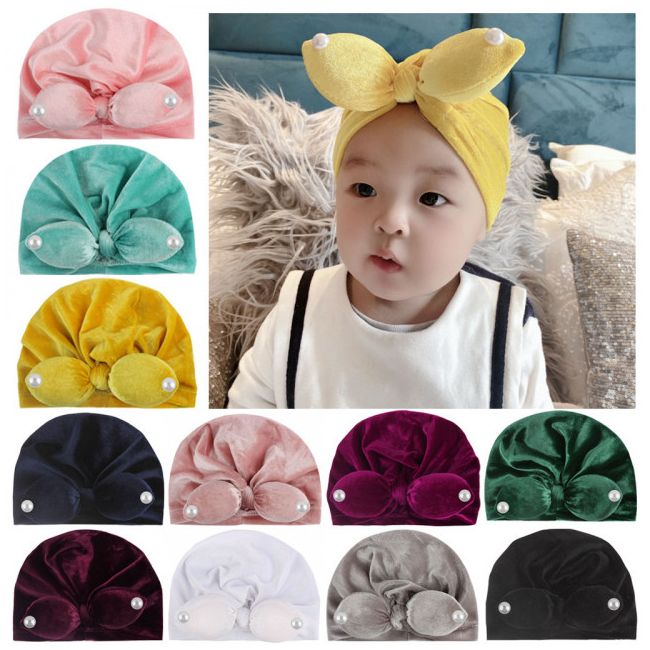 Caciulita tip turban din catifea cu perlute MDx-19088