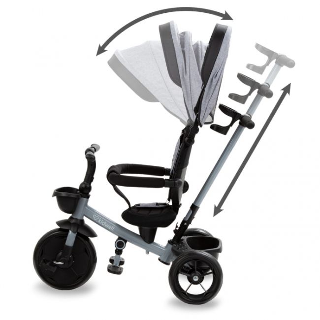 Tricicleta cu sezut rotativ si roti cu spuma eva kidwell axel - gri edeedirotraxe02a0