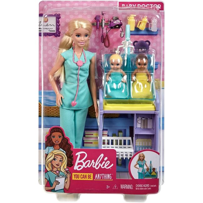 BARBIE CARIERE SET CU PAPUSA DOCTOR PEDIATRU VIVMTDHB63_GKH23
