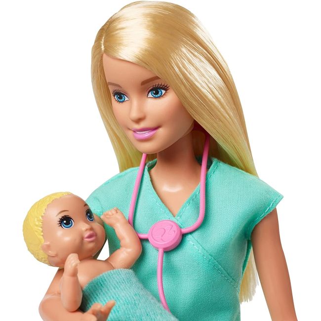 BARBIE CARIERE SET CU PAPUSA DOCTOR PEDIATRU VIVMTDHB63_GKH23