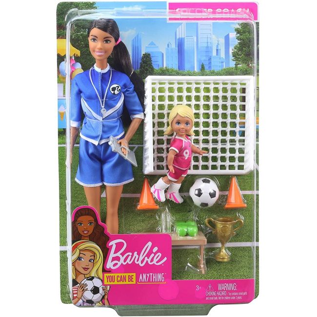 BARBIE PAPUSA CARIERE SET SPORT ANTRENOR DE FOTBAL BRUNETA VIVMTGLM53_GJM71