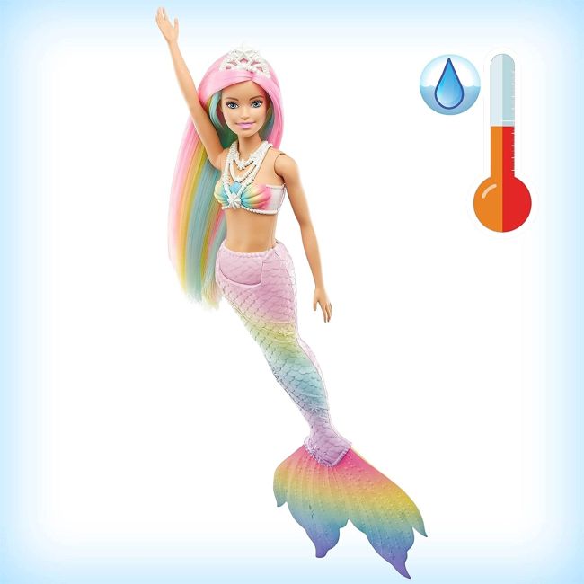 BARBIE PAPUSA DREAMTOPIA SIRENA ISI SCHIMBA CULOAREA VIVMTGTF89