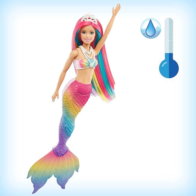 BARBIE PAPUSA DREAMTOPIA SIRENA ISI SCHIMBA CULOAREA VIVMTGTF89