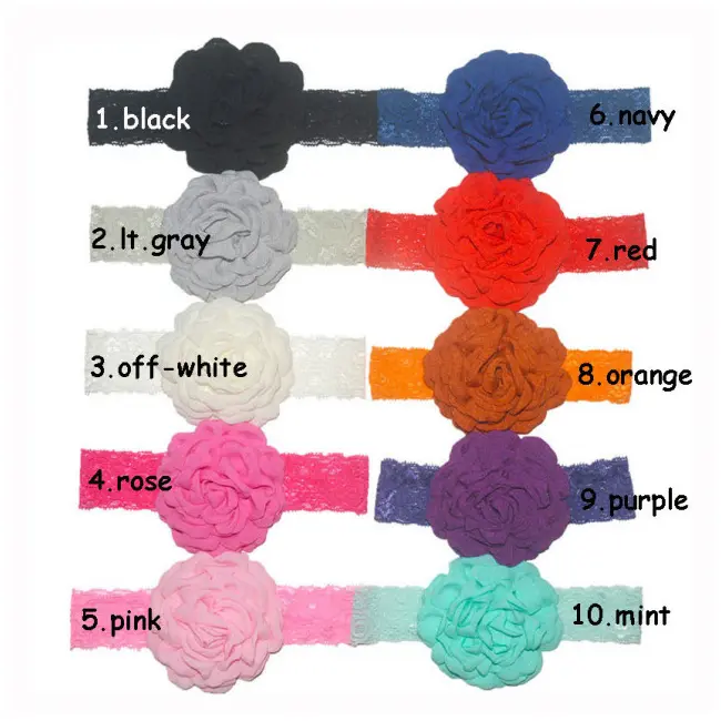 Bentita din dantela cu floare MDFD317-c8