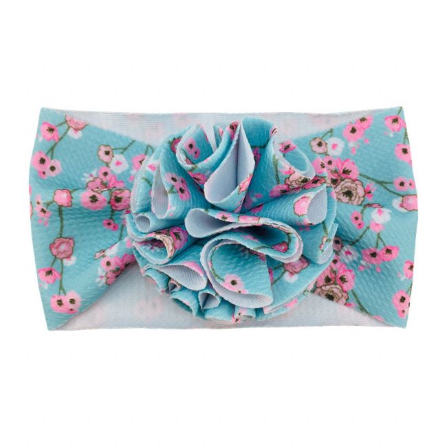 Bentita lata bleu cu floricele roz MDXPP10-1-c11