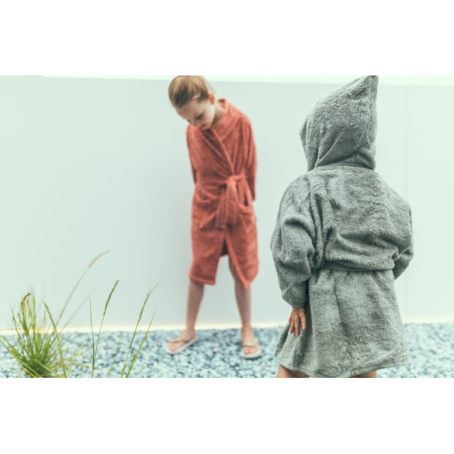Halat de baie frotir din bambus pentru copii 2-4 ani whisper green tnatm-bad01-540