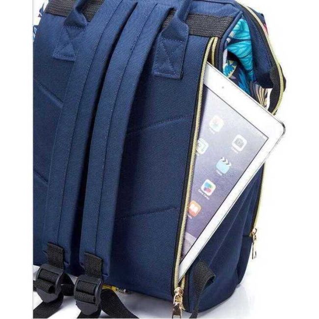 Rucsac multifunctional mamici Leaves Bambinice BN028 BBJBN028_Albastru