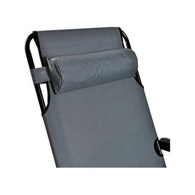 Scaun tip Sezlong Pliabil si Reglabil cu Tetiera pentru Gradina sau Terasa, dimensiuni XL Malatec MY0009 BBJMY0009_Gri