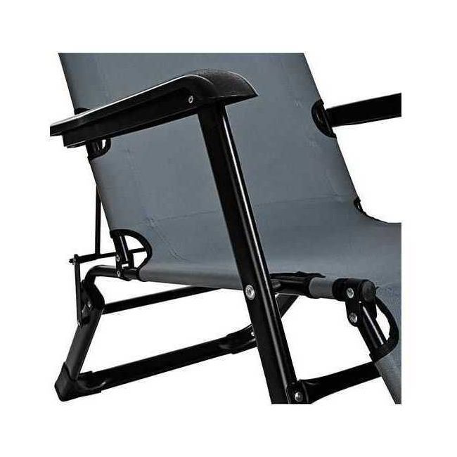 Scaun tip Sezlong Pliabil si Reglabil cu Tetiera pentru Gradina sau Terasa, dimensiuni XL Malatec MY0009 BBJMY0009_Gri