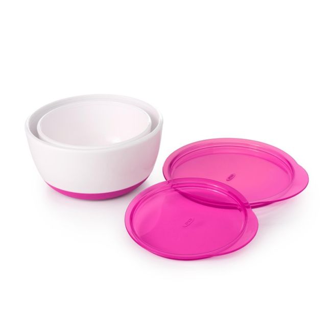 Set 2 boluri alimentare cu capac roz 200 & 360 ml tna6125500