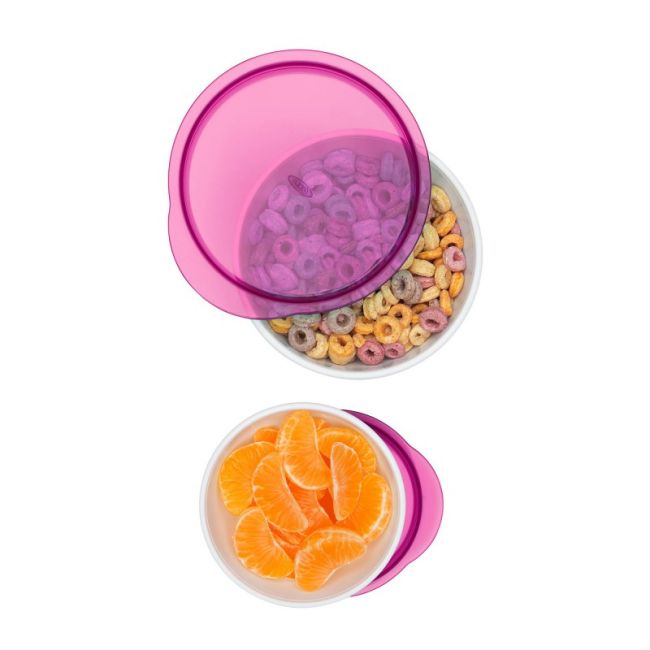 Set 2 boluri alimentare cu capac roz 200 & 360 ml tna6125500