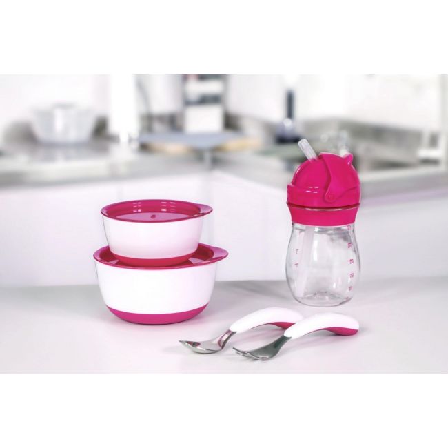 Set 2 boluri alimentare cu capac roz 200 & 360 ml tna6125500
