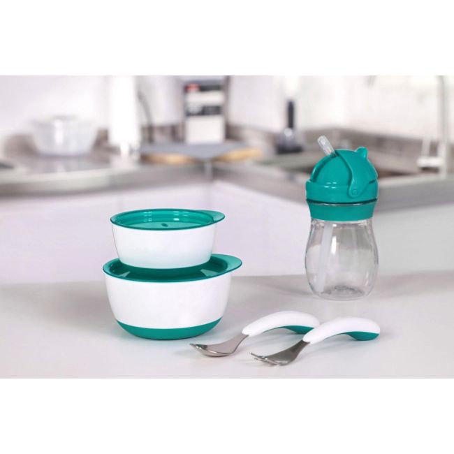 Set 2 boluri alimentare cu capac teal 200 & 360 ml tna61133200
