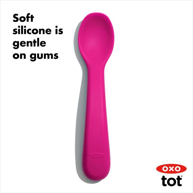 Set 2 lingurite din silicon roz tna61150600