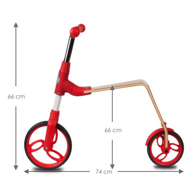 Bicicleta fara pedale/trotineta sun baby 006 evo 360 red  edeedij02.006.1.1