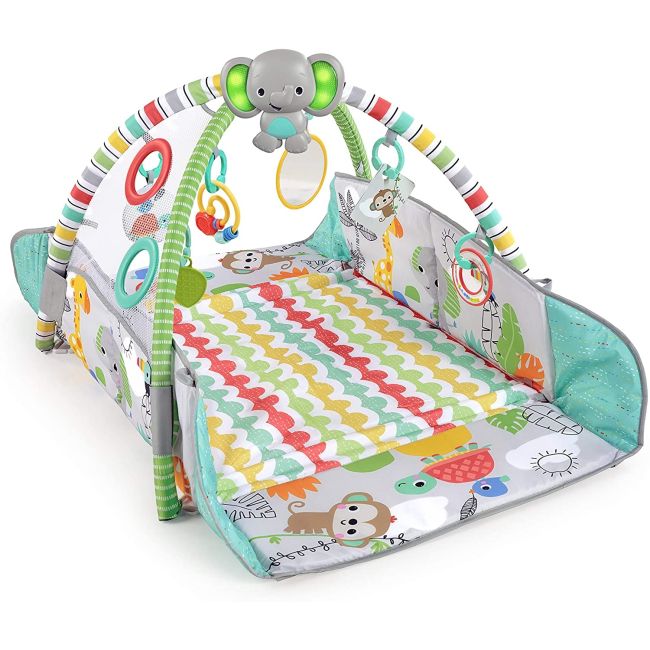 Bright Starts - Salteluta de activitati 5 in 1 Gym & Ball Pit Totally Tropical BBB12624