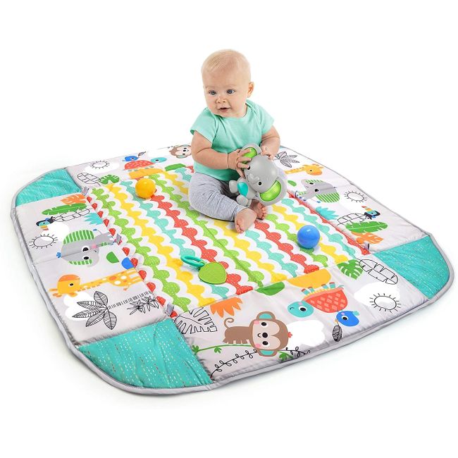 Bright Starts - Salteluta de activitati 5 in 1 Gym & Ball Pit Totally Tropical BBB12624