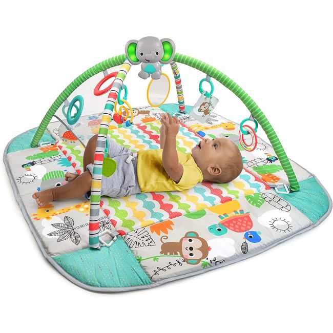 Bright Starts - Salteluta de activitati 5 in 1 Gym & Ball Pit Totally Tropical BBB12624