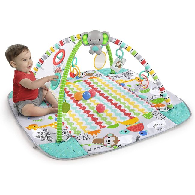 Bright Starts - Salteluta de activitati 5 in 1 Gym & Ball Pit Totally Tropical BBB12624