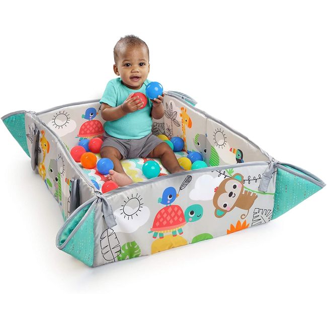 Bright Starts - Salteluta de activitati 5 in 1 Gym & Ball Pit Totally Tropical BBB12624
