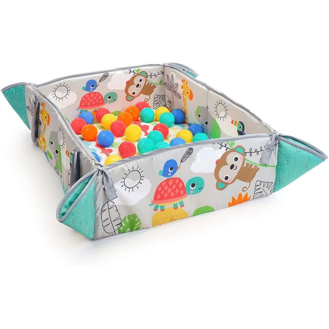 Bright Starts - Salteluta de activitati 5 in 1 Gym & Ball Pit Totally Tropical BBB12624