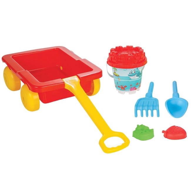 Set jucarii nisip pilsan carucior cu accesorii hubpl-06-112
