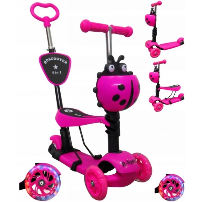 Trotineta 5 in 1 r-sport h3 - roz edeedigt-4110aroz