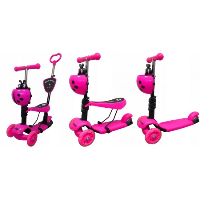 Trotineta 5 in 1 r-sport h3 - roz edeedigt-4110aroz