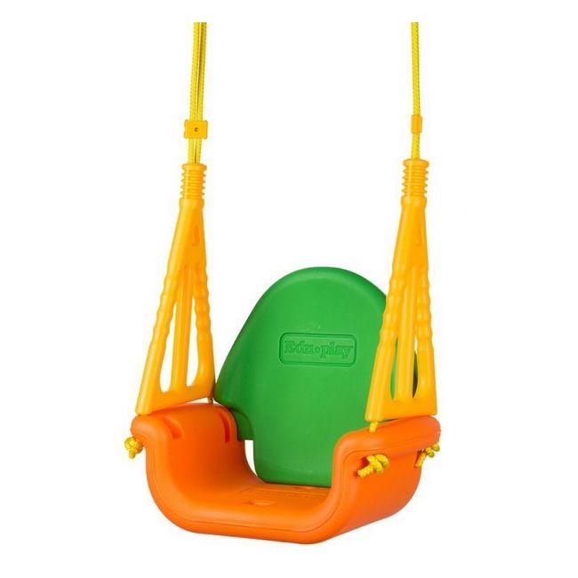 Leagan convertibil 3 în 1 ecotoys - portocaliu cu verde edesw-1424