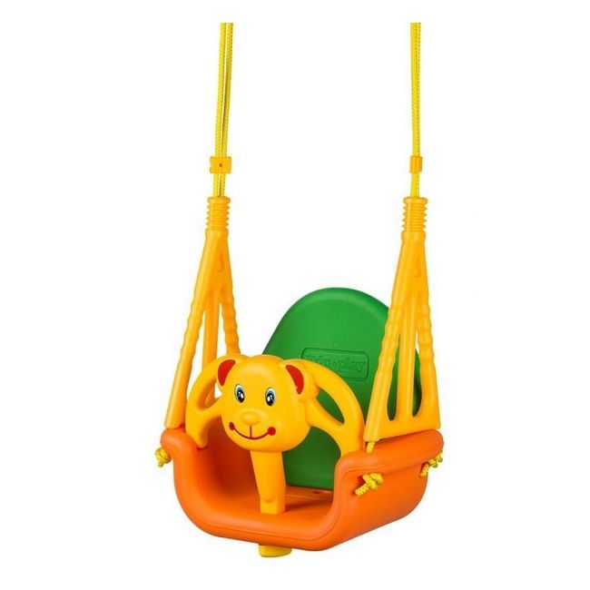 Leagan convertibil 3 în 1 ecotoys - portocaliu cu verde edesw-1424