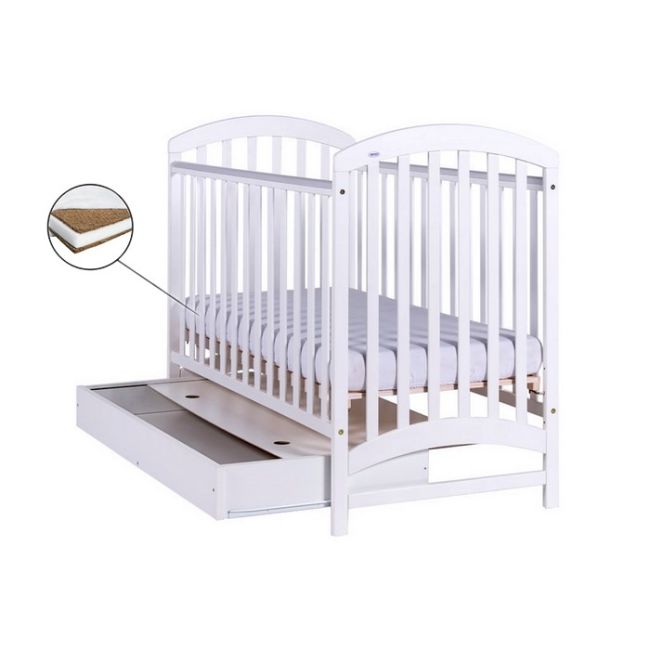 Patut drewex adel cu sertar - alb + saltea cocos 8 cm eded5902622000466_s7