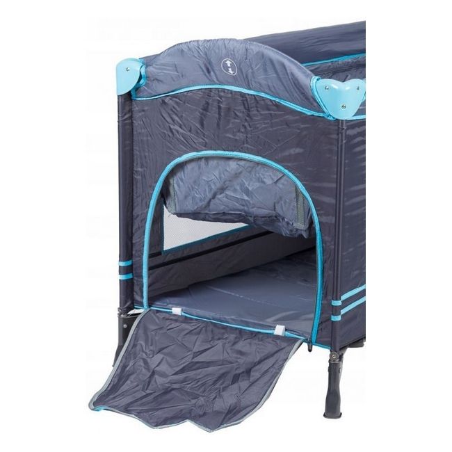 Patut pliabil cu 2 nivele ecotoys - bleumarin ede607