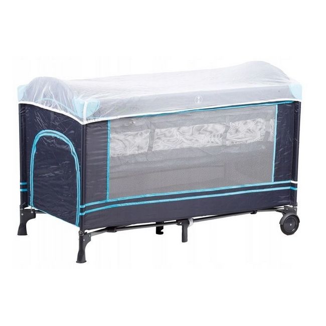 Patut pliabil cu 2 nivele ecotoys - bleumarin ede607