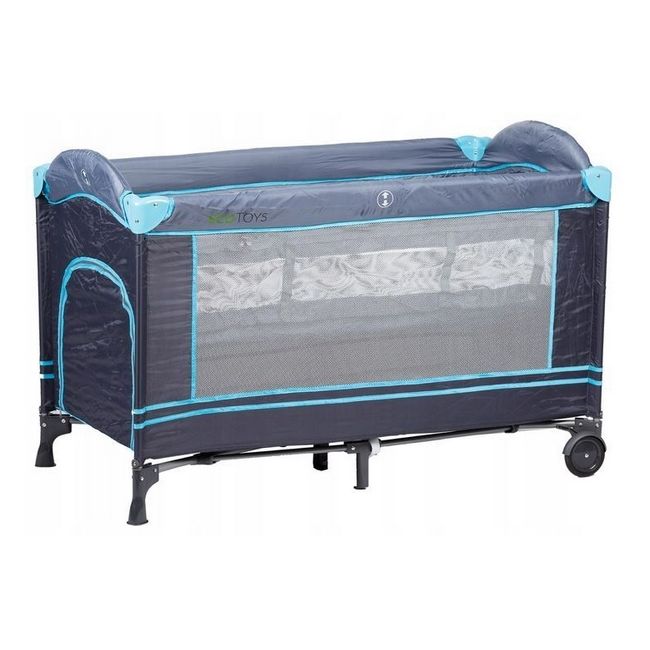 Patut pliabil cu 2 nivele ecotoys - bleumarin ede607