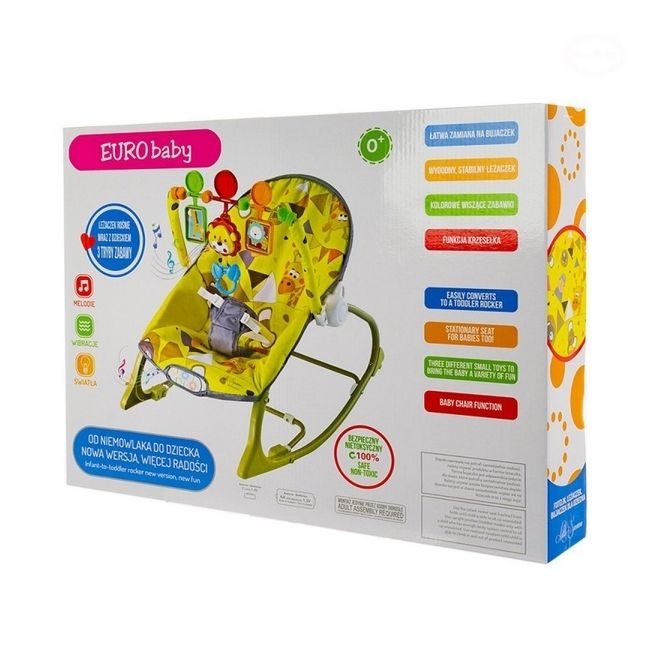 Balansoar eurobaby little savanna - galben edeeb357